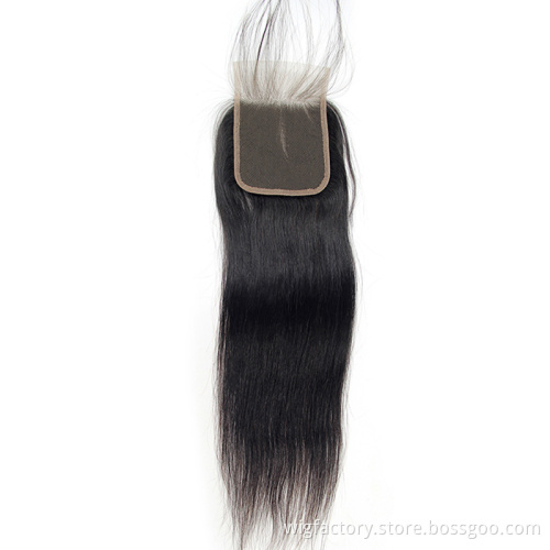 cheap human hair closure 4*4 wholesale,100% human hair raw indian cuticle aligned hair lace closure 4*4,human hair closure